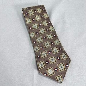 Arden Cravats Vintage Silk Necktie Geometric Pattern Designer Made in‎ USA 4x58